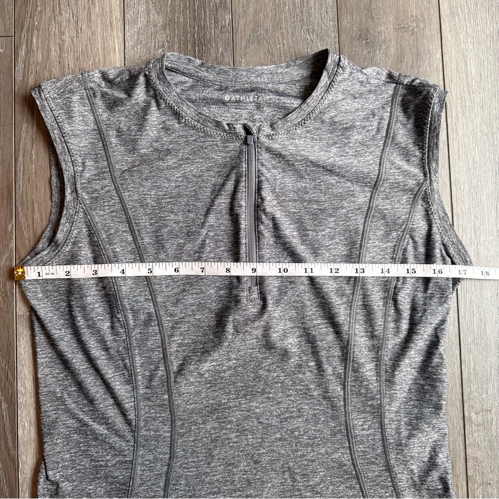 ATHLETA Pacifica Illume UPF Fitted Tank Heather Gray Swim Performance Active Gym - Picture 12 of 13